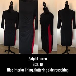Ralph Lauren black dress with red stripe